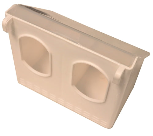 4 Pack of Plastic 2 Hole Quail, Pigeon, Dove, Bird Feeders