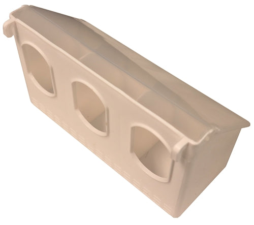 4 Pack of Plastic 3 Hole Quail, Pigeon, Dove, Bird Feeders