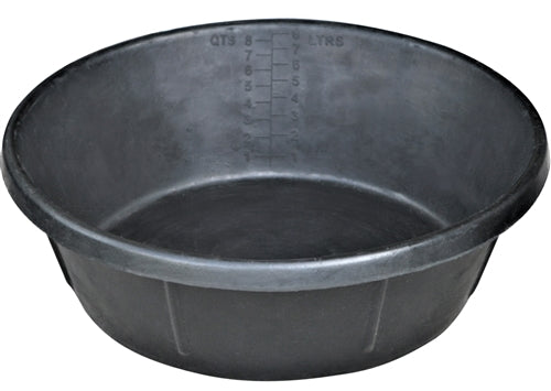 2 Gallon 8 Quart Rubber Feed Pan Livestock Pet Bowl Food