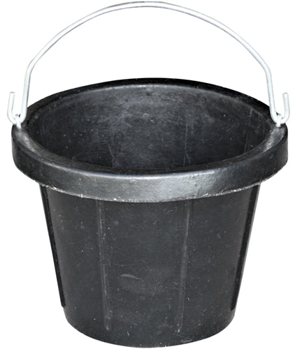 2.5 Gallon 10 Quart Rubber Feed Bucket Livestock Pail