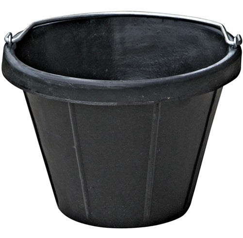 2.5 Gallon 10 Quart Rubber Feed Bucket Livestock Pail