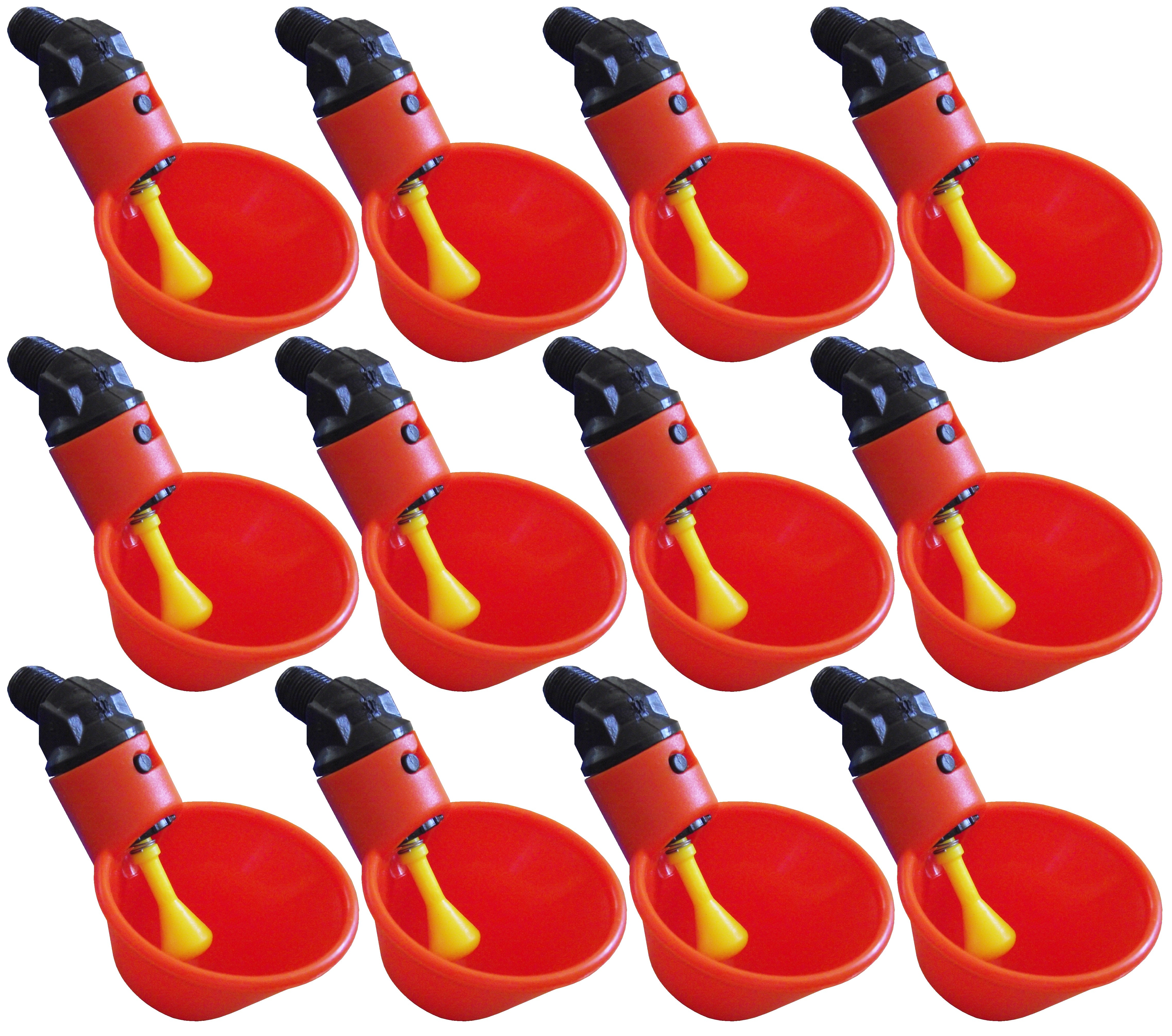 Orange Automatic Cup Style Poultry Chicken Drinkers
