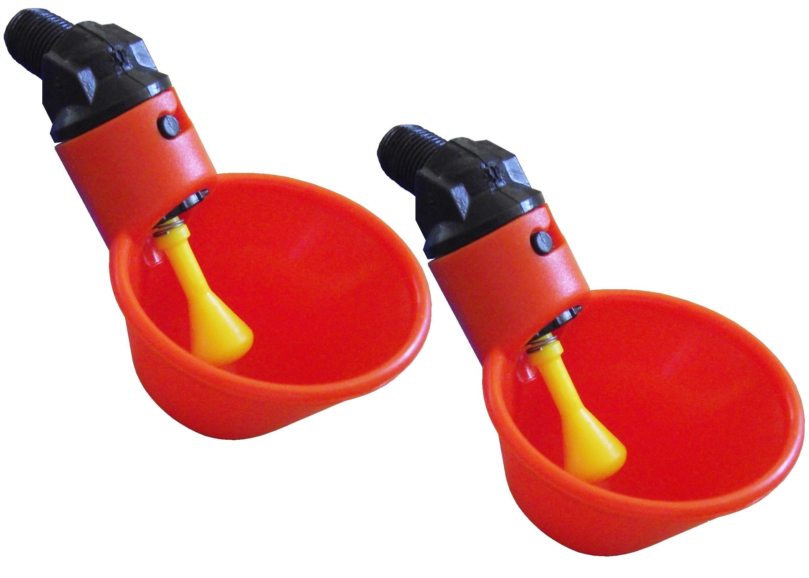 Orange Automatic Cup Style Poultry Chicken Drinkers