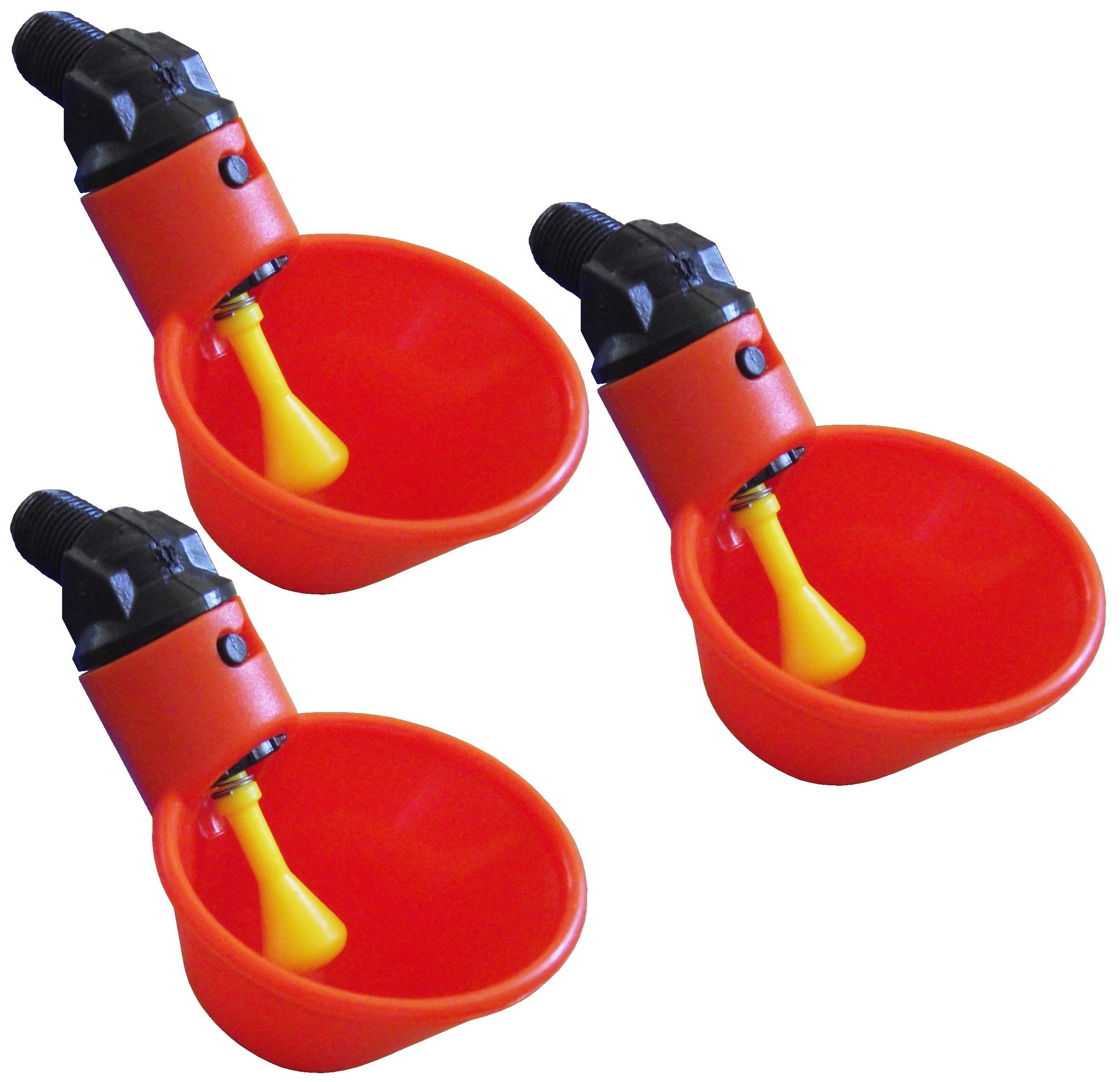 Orange Automatic Cup Style Poultry Chicken Drinkers