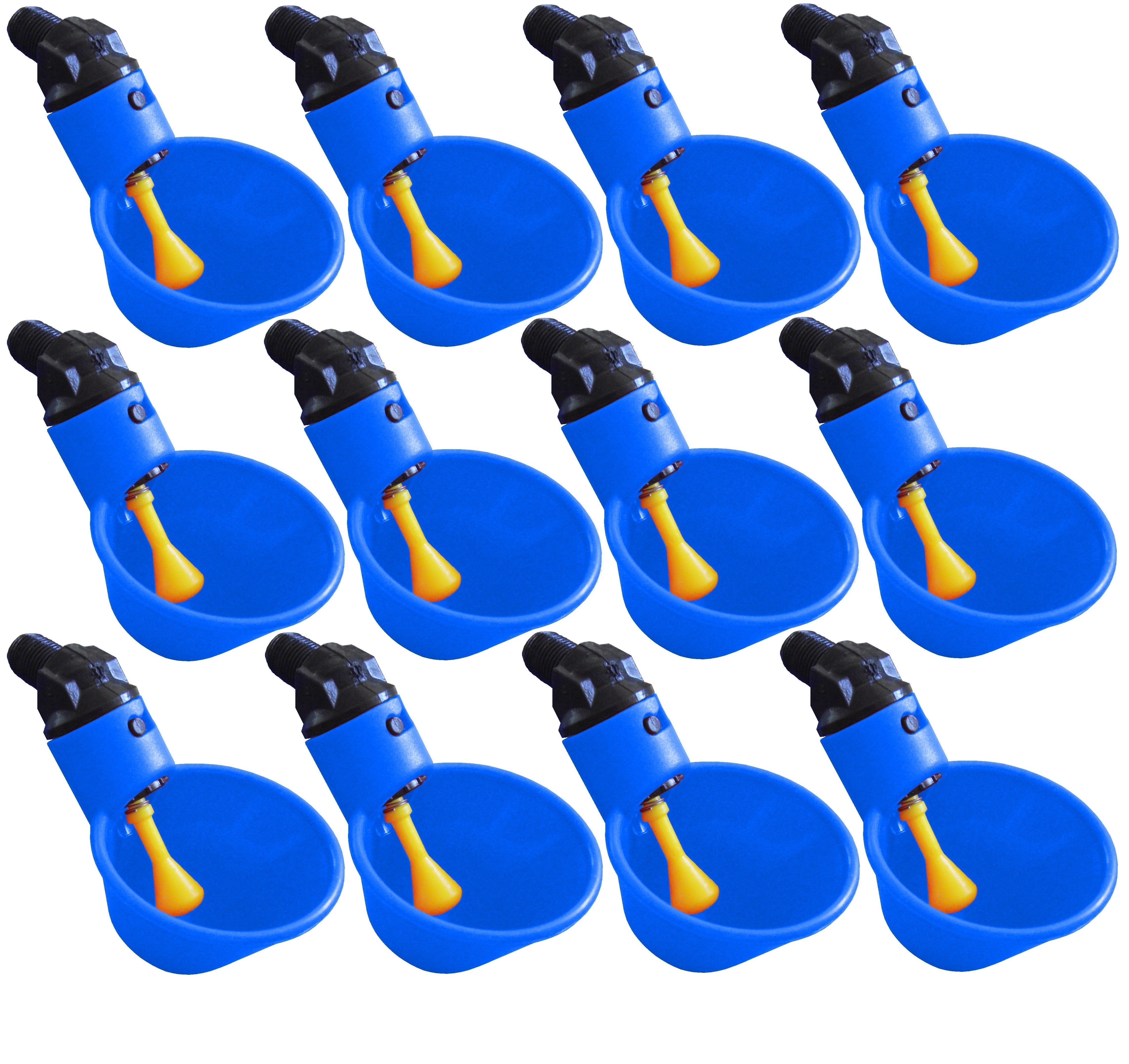 Blue Automatic Cup Style Poultry Chicken Drinkers