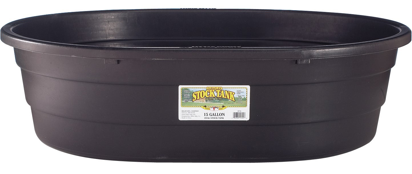 Poly 15 Gallon Oval Stock Tank Trough for Livestock