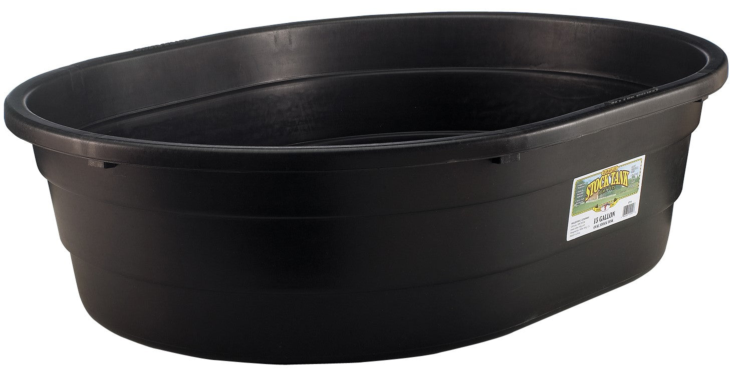 Poly 15 Gallon Oval Stock Tank Trough for Livestock