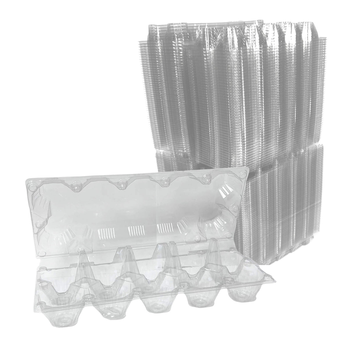 10-Egg Carton - Clear Plastic