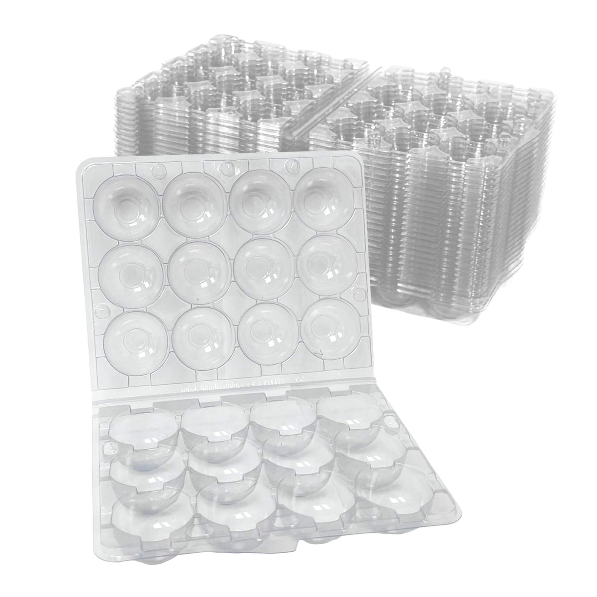 12-Egg Carton (Quail) - Clear Plastic
