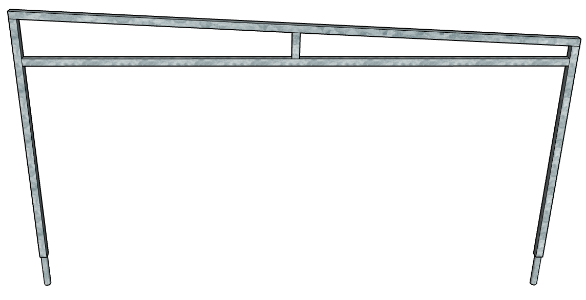 Galvanized 10-Foot-Long Roof Truss for Livestock Stall Panel Systems