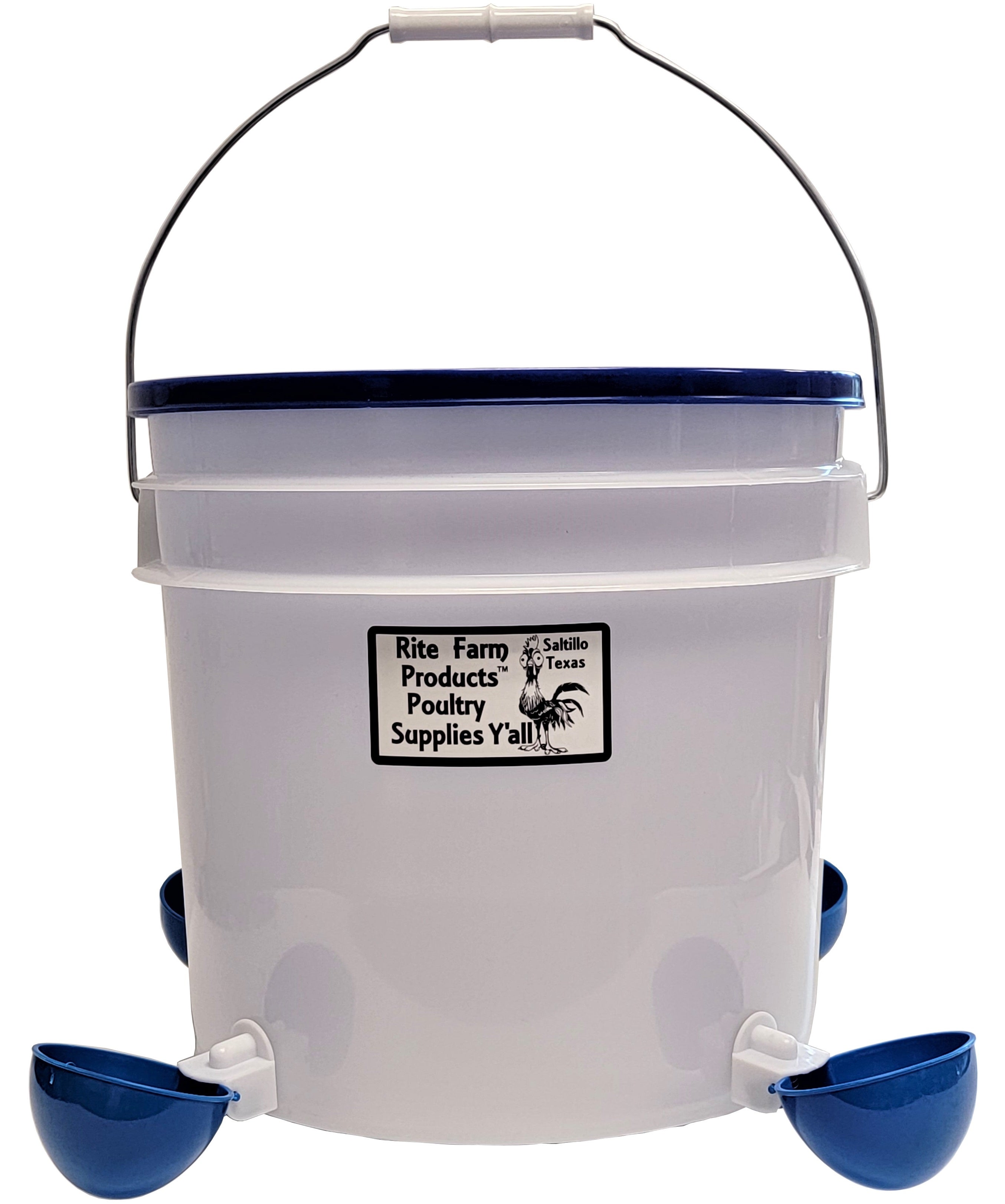 3.5 Gallon Automatic Chicken Waterer With 4 Heavy Duty Auto Fill Drinker Poultry Cups
