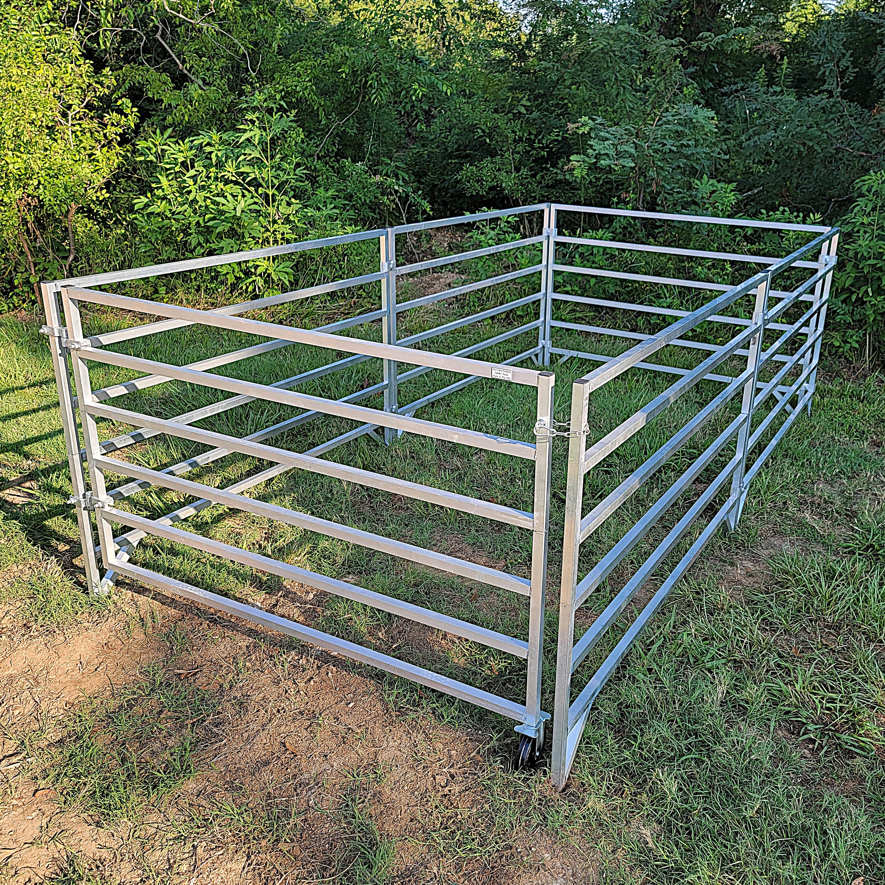 Aluminum 5 Ft X 10 Ft 6 Rail Stall Kit (5 Panels, 1 Gate)