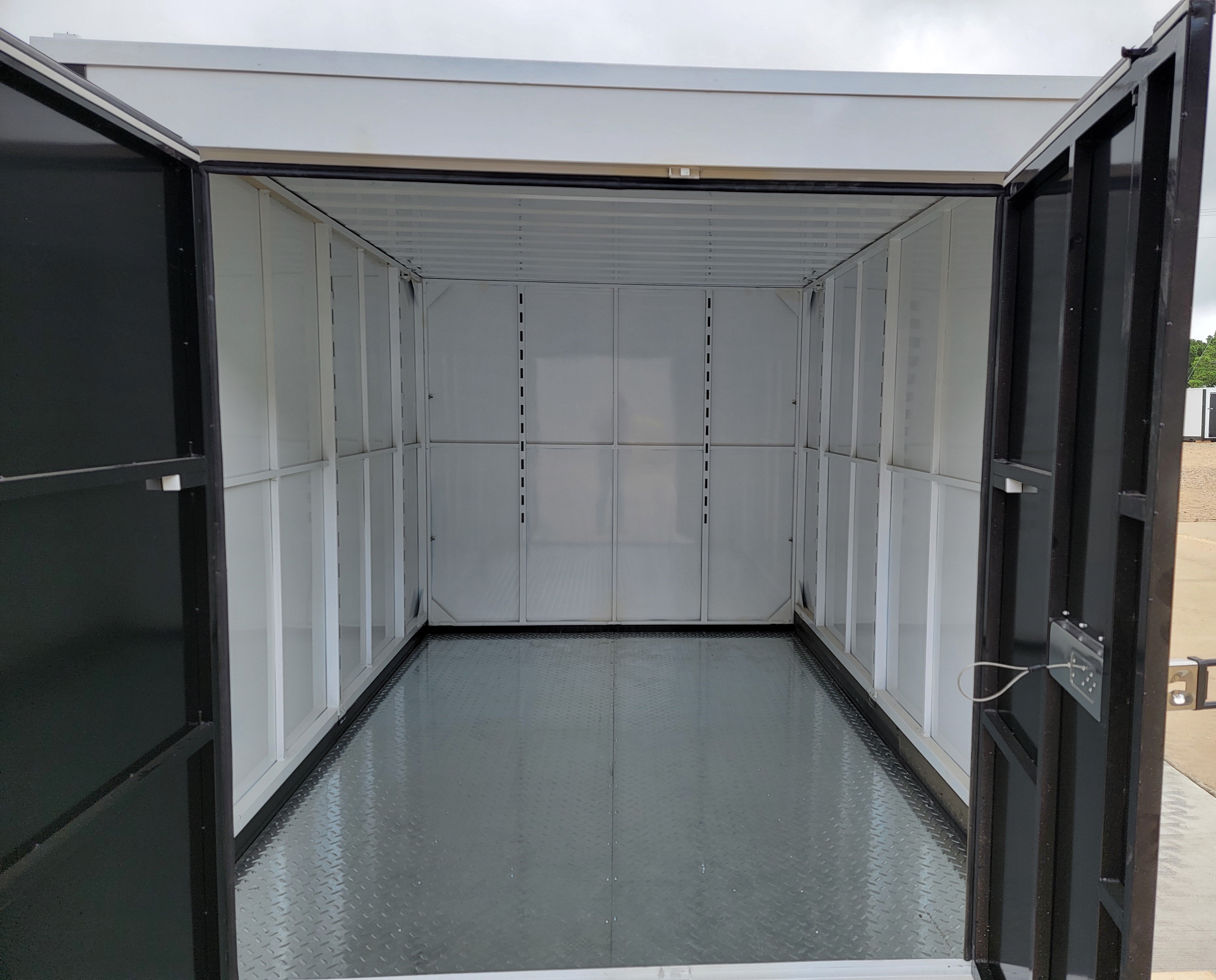 8'x12' Single Door Portable Relocatable Storage Facility Building Container Shed