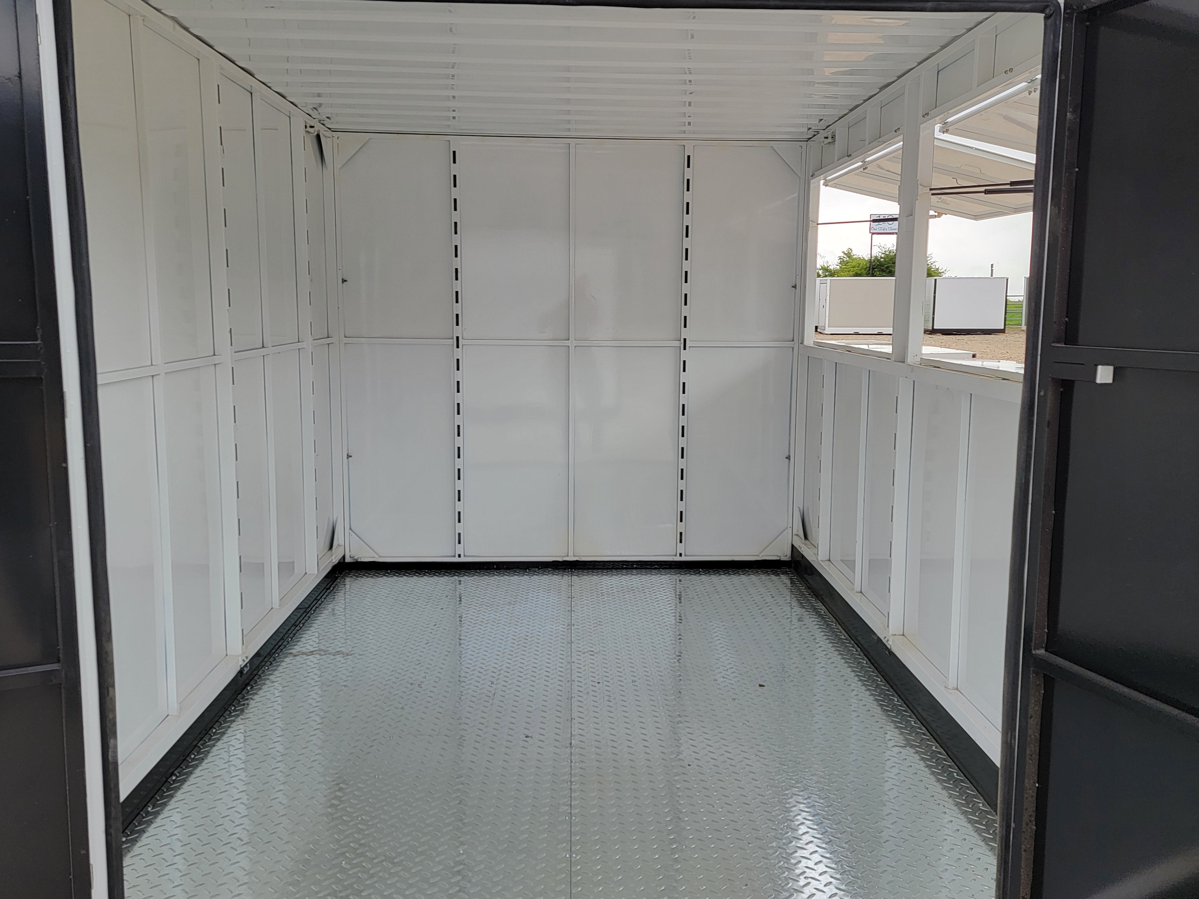 8'x12' Concession Stand Doors Portable Relocatable Storage Building Container Shed