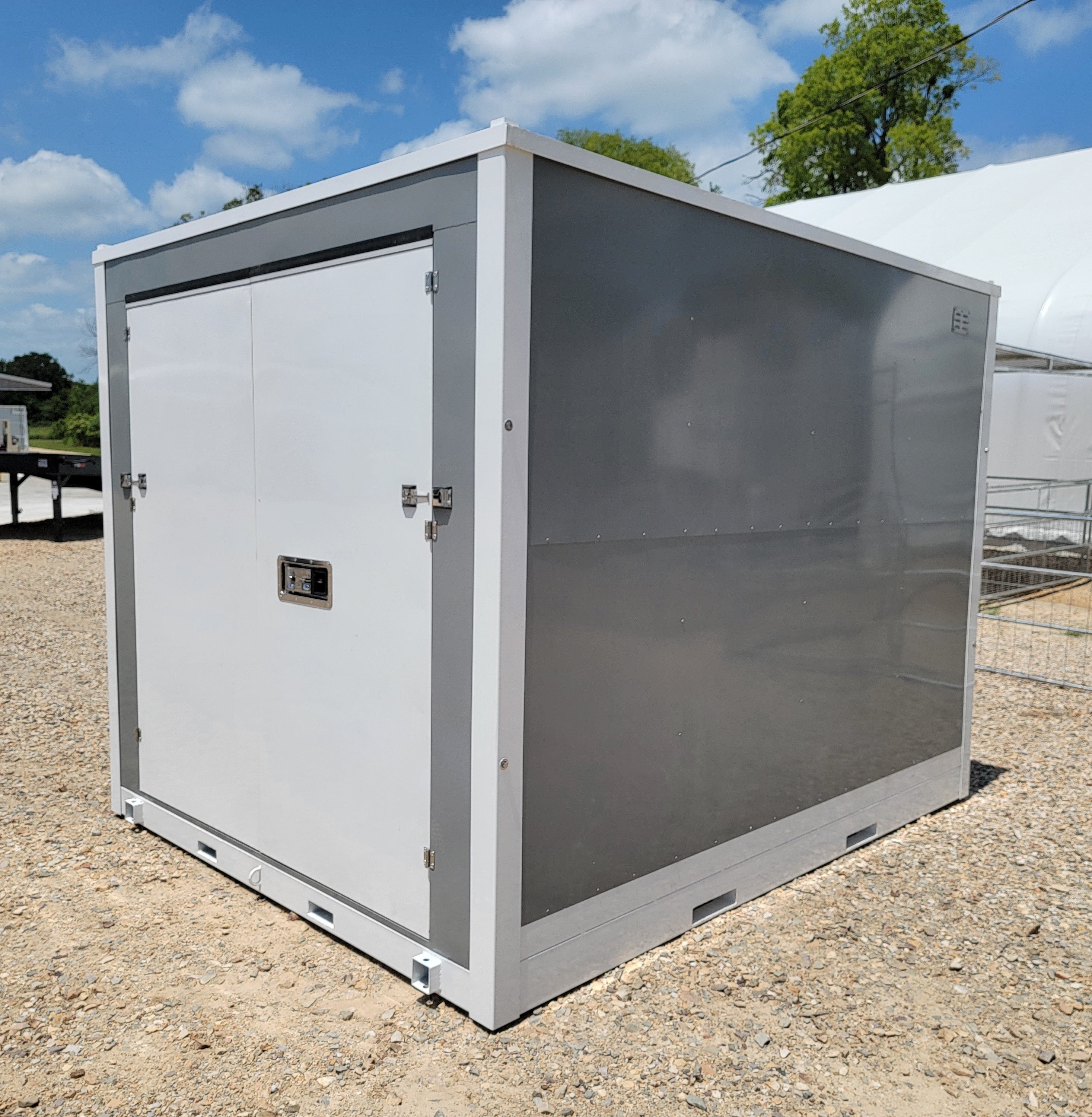8'x10' Single Door Portable Relocatable Storage Facility Building Cont