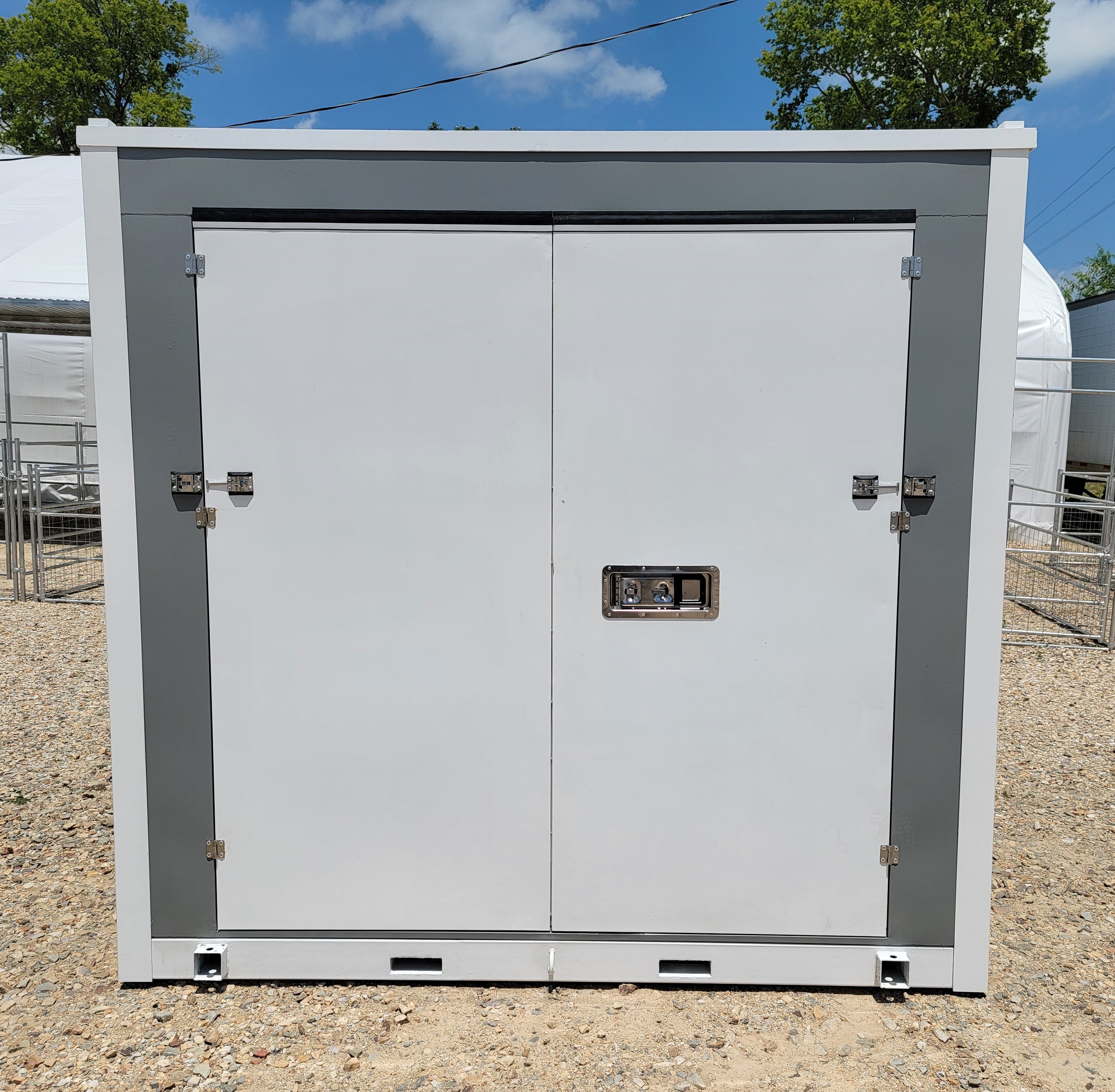 8'x10' Single Door Portable Relocatable Storage Facility Building Container Shed