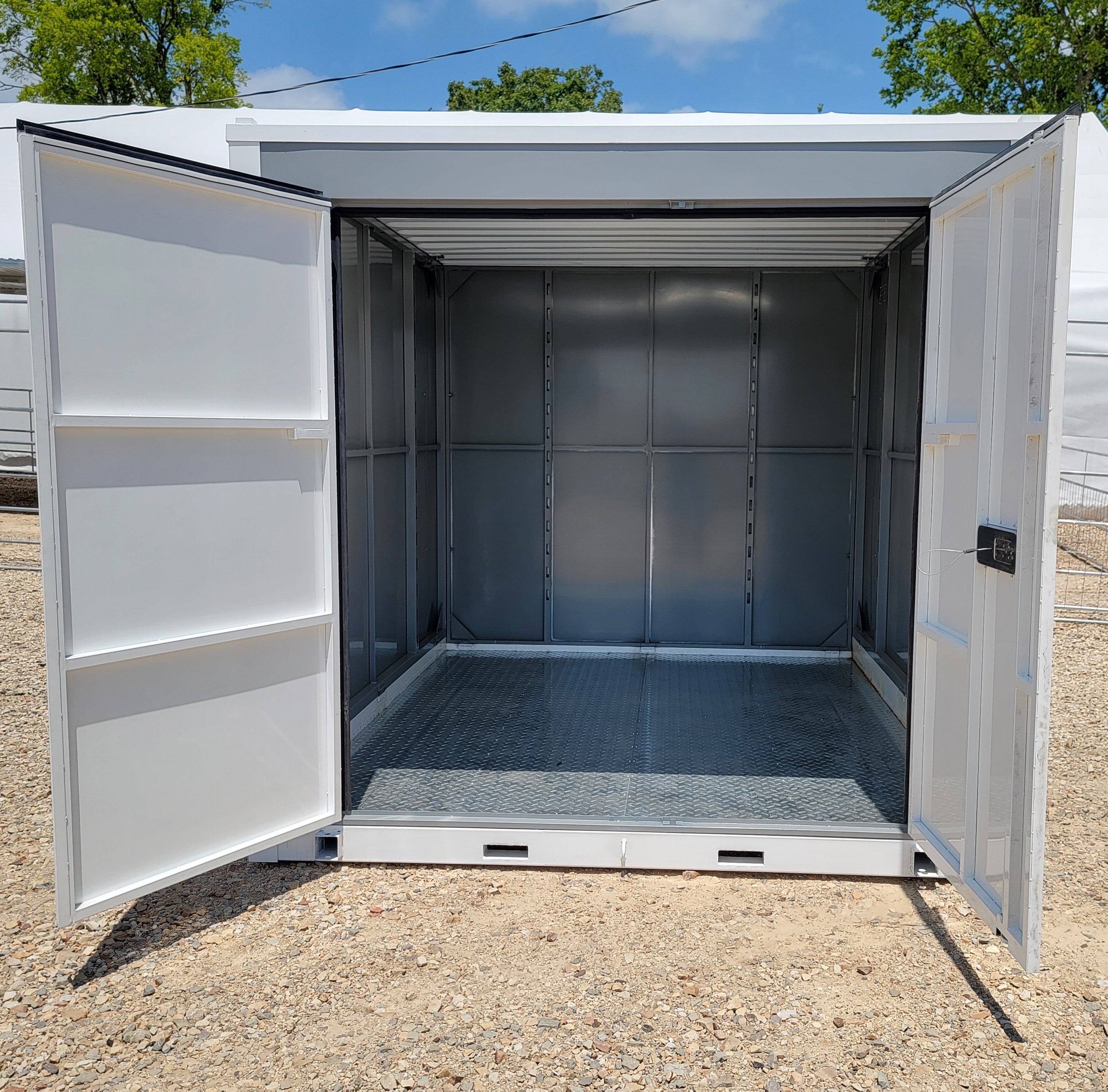 8'x10' Single Door Portable Relocatable Storage Facility Building Container Shed