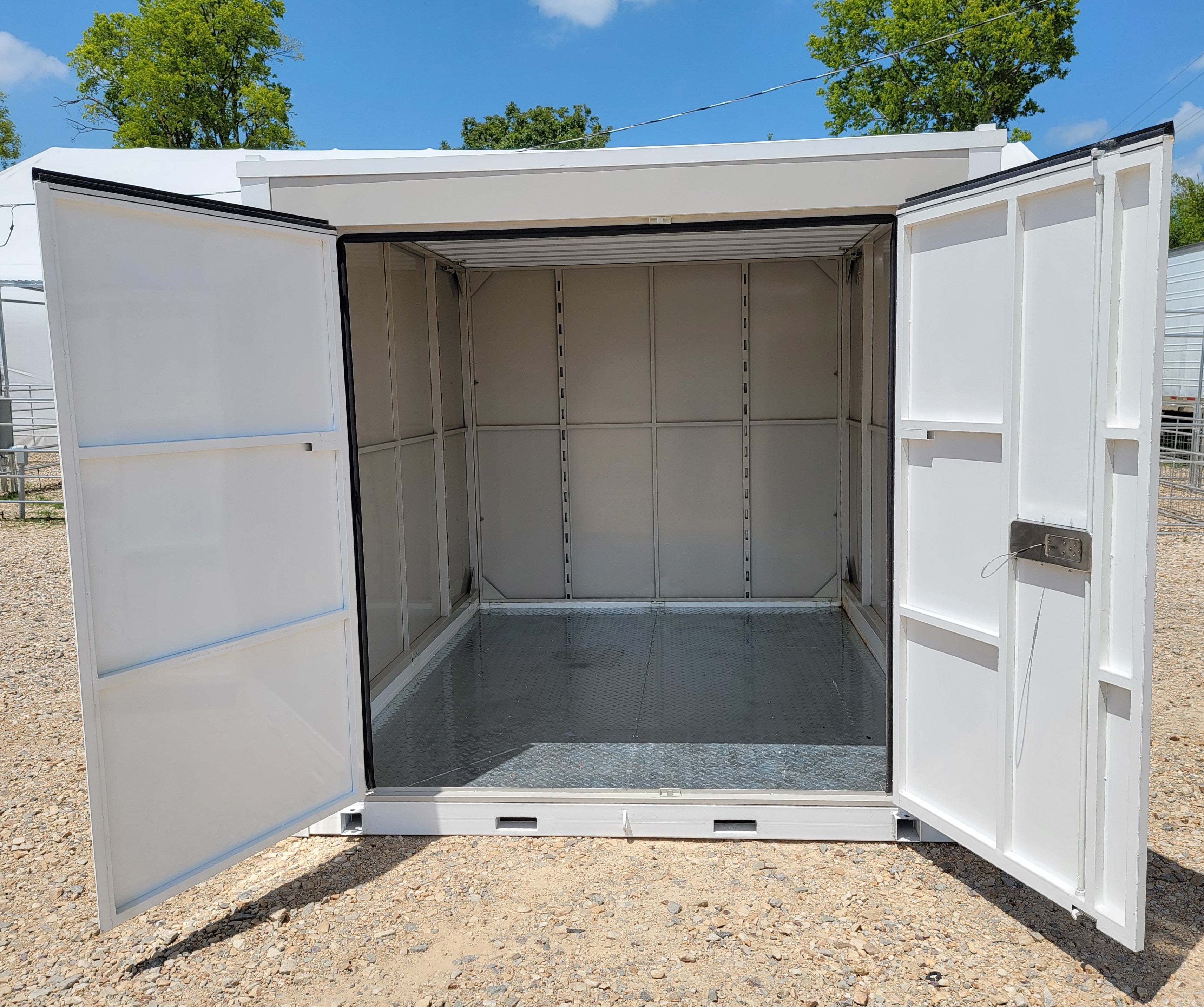 8'x10' Single Door Portable Relocatable Storage Facility Building Container Shed