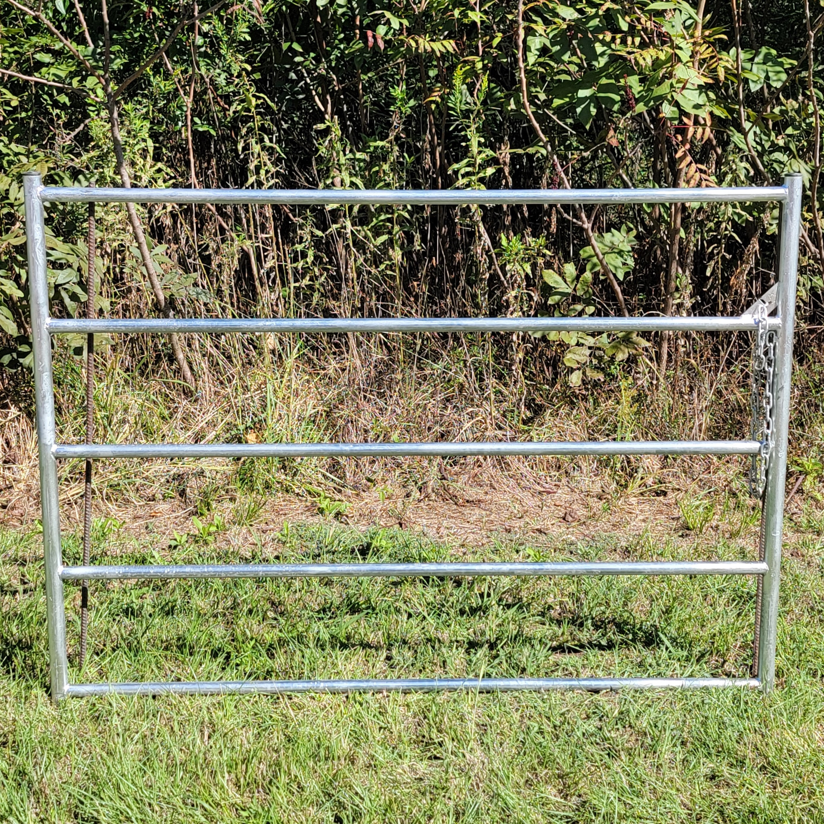 Galvanized 6 Ft Long 5 Rail Livestock Farm Gate