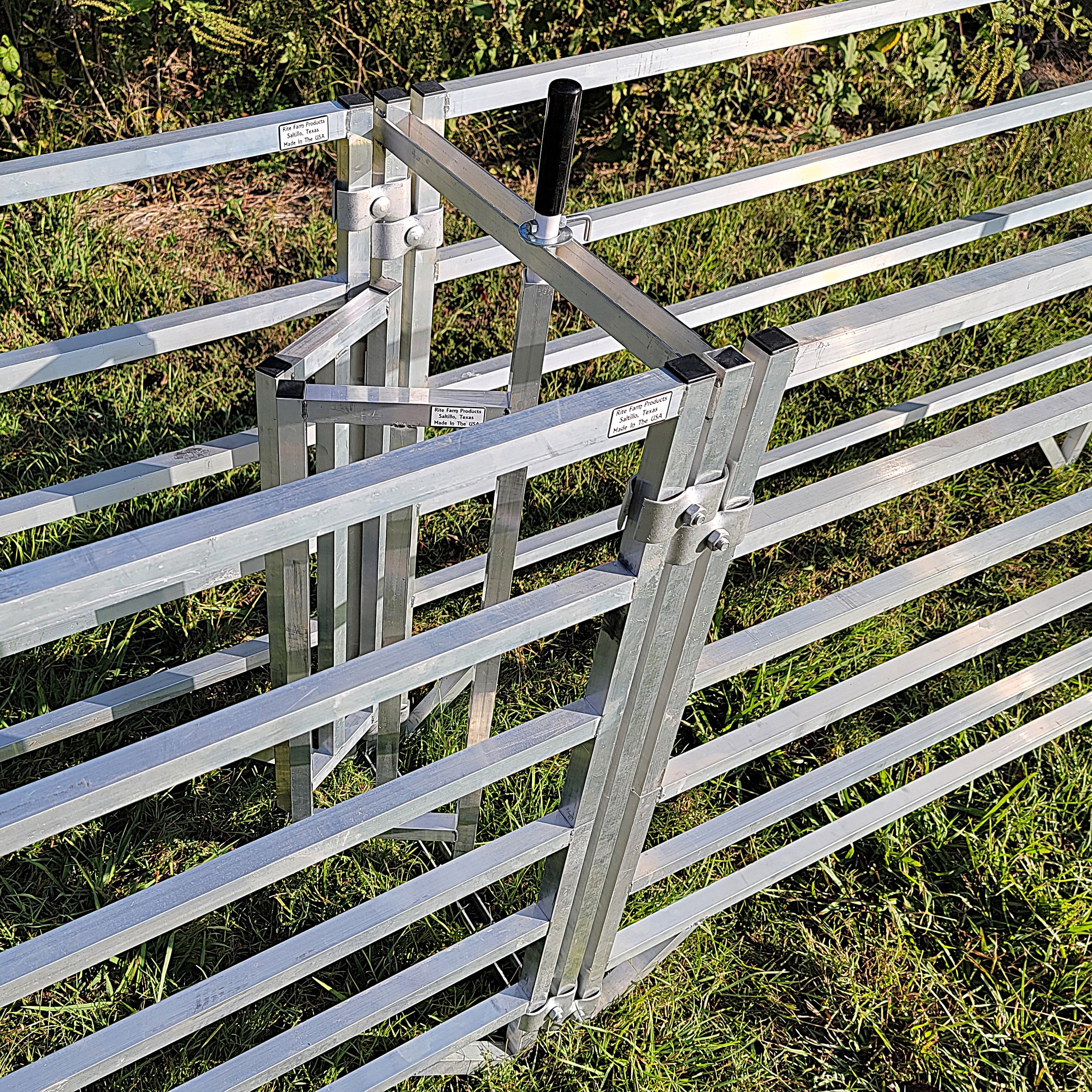 Aluminum 40-Inch-Tall Sheep & Goat Folding Stop Gate for Sorting Alley & Pen Systems