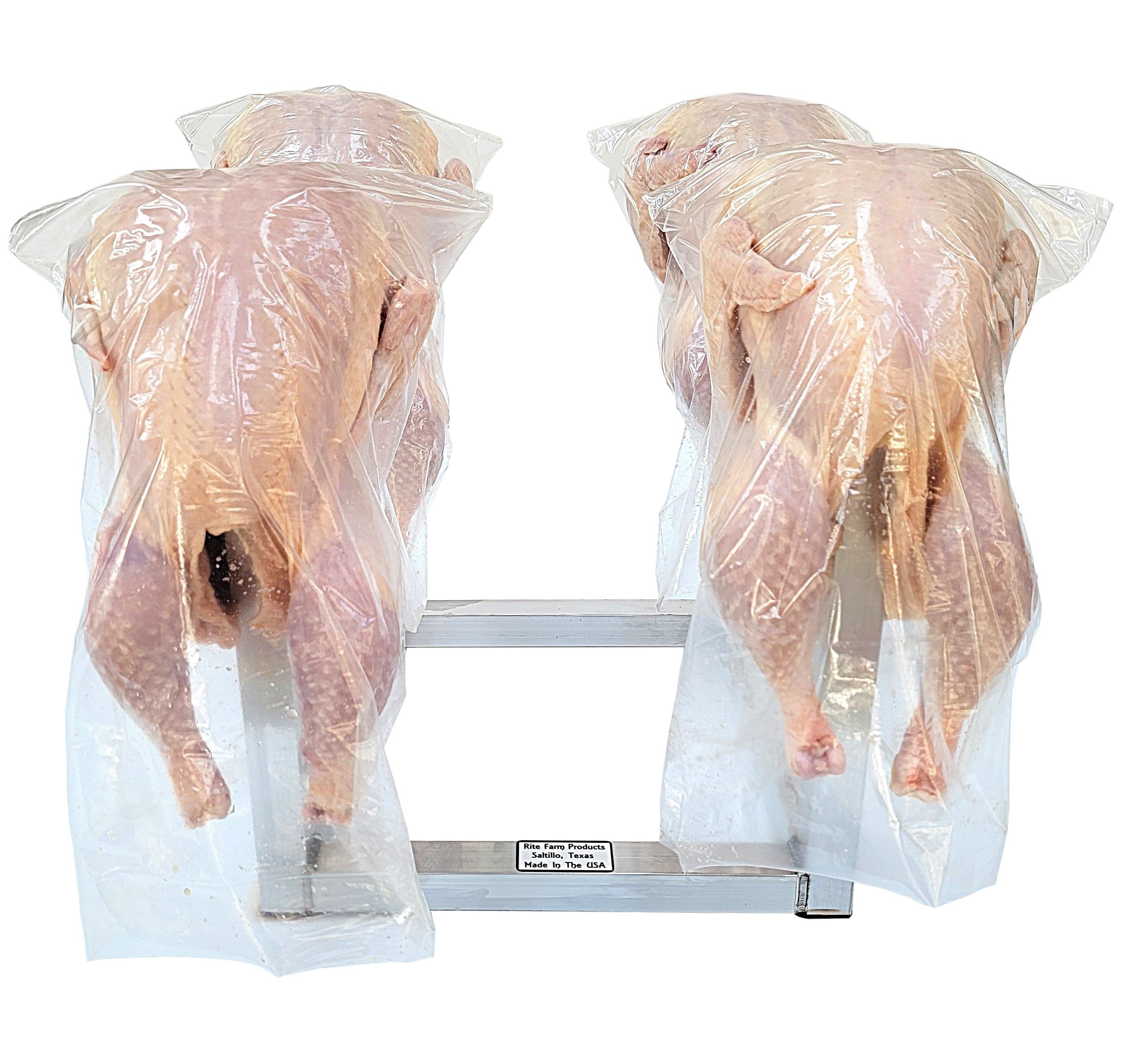 12 Inch Chicken Drying Rack 4 Stations, Poultry Processing Shrink Bag Stand