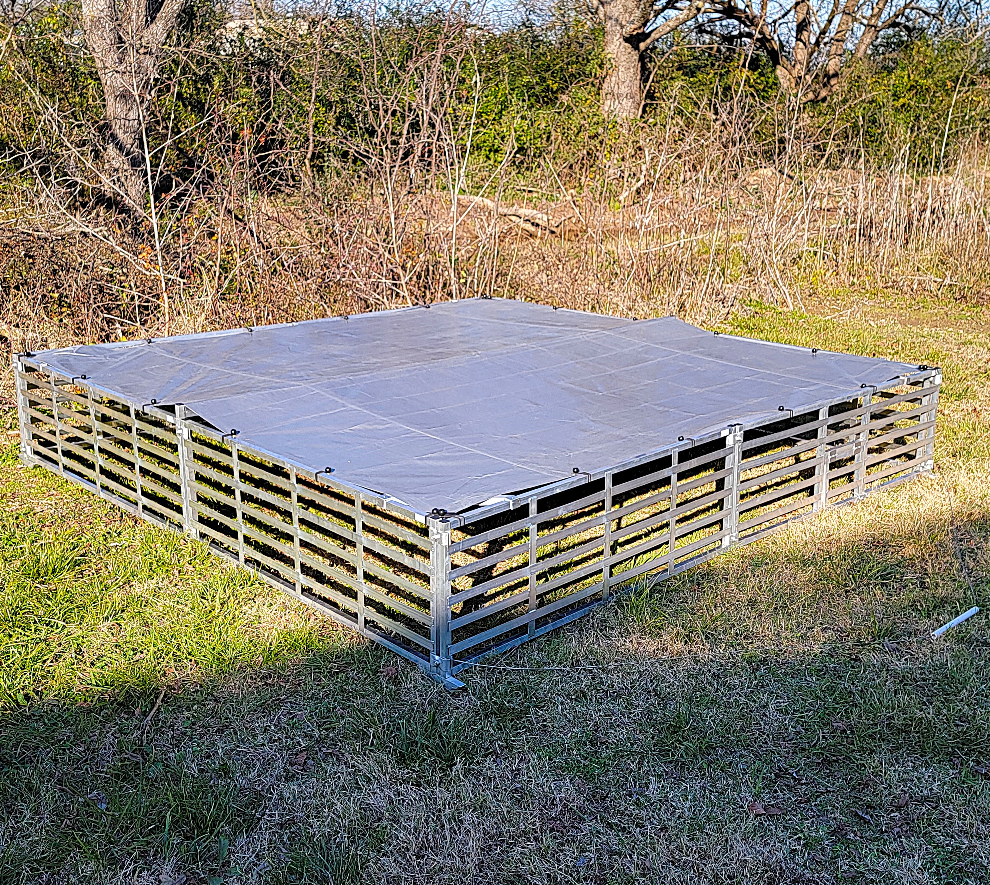 Rite Farm Products Aluminum 10'X10' Mobile Broiler Chicken Tractor Coop Poultry Meat Bird