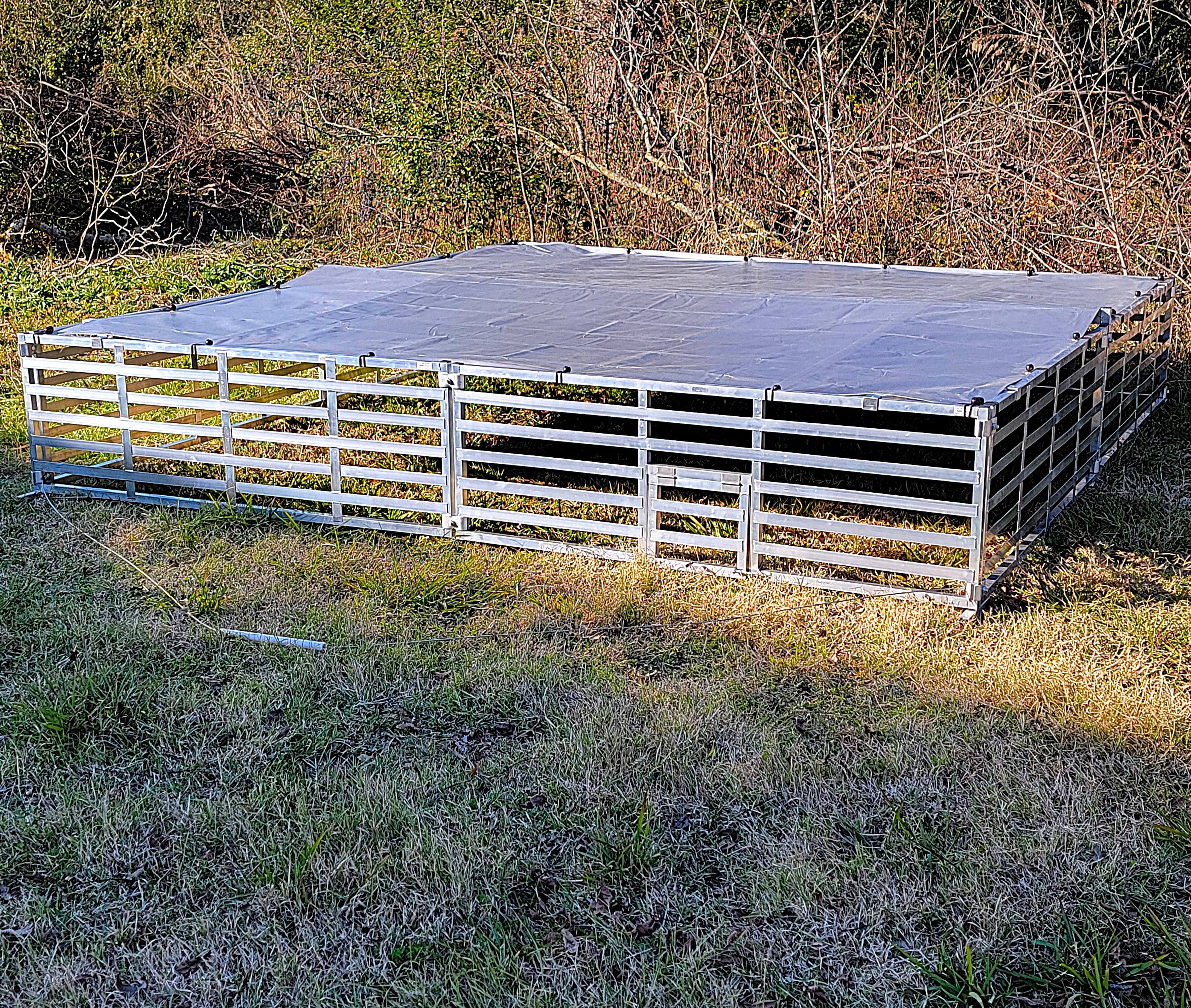 Rite Farm Products Aluminum 10'X10' Mobile Broiler Chicken Tractor Coop Poultry Meat Bird