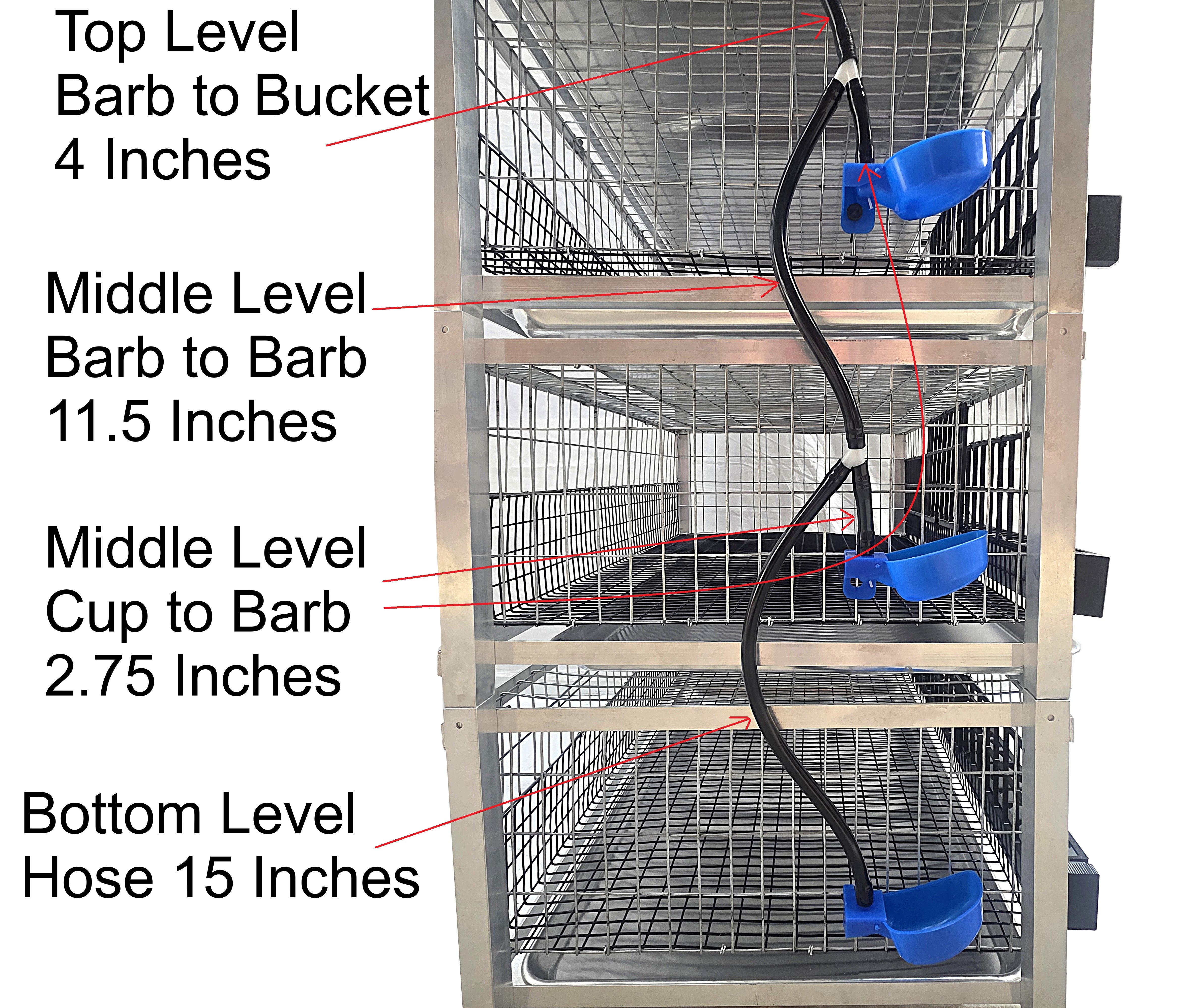 Quail Town Cages by Rite Farm Products - Pro Modular Quail Grow Out & Layer Cage Tower System Transparent Reservoir