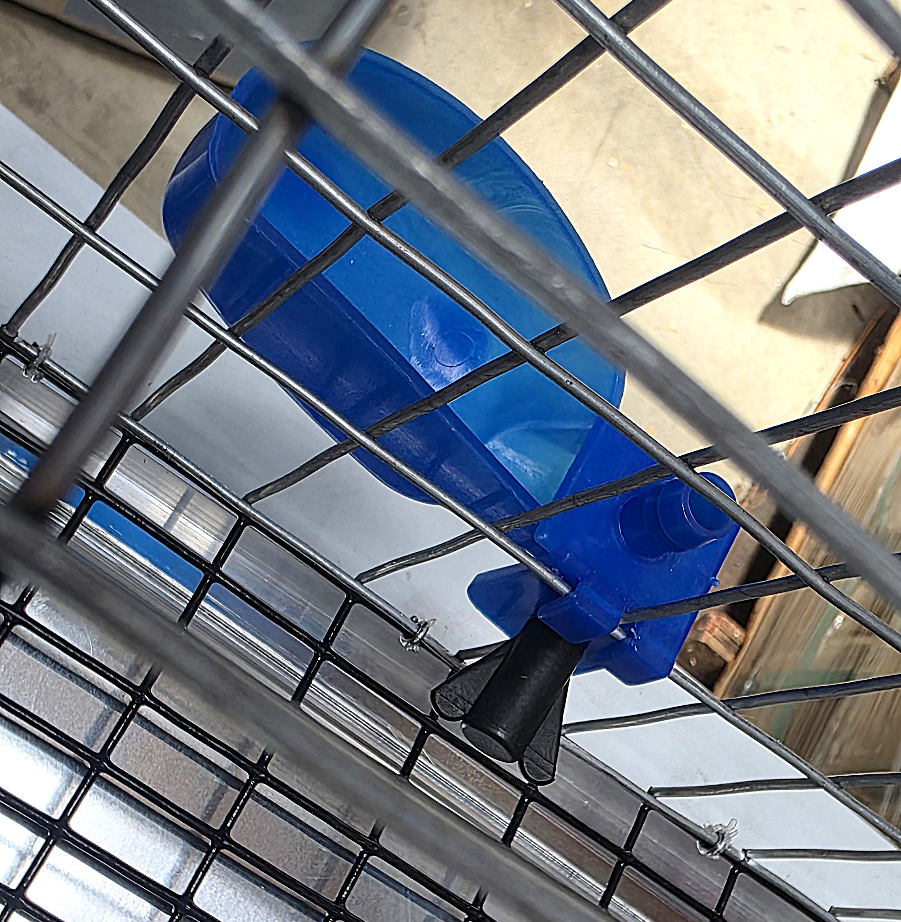 4 Pack of Blue Quail Auto Drinker Cage Cups with Y's and Clamp Nuts