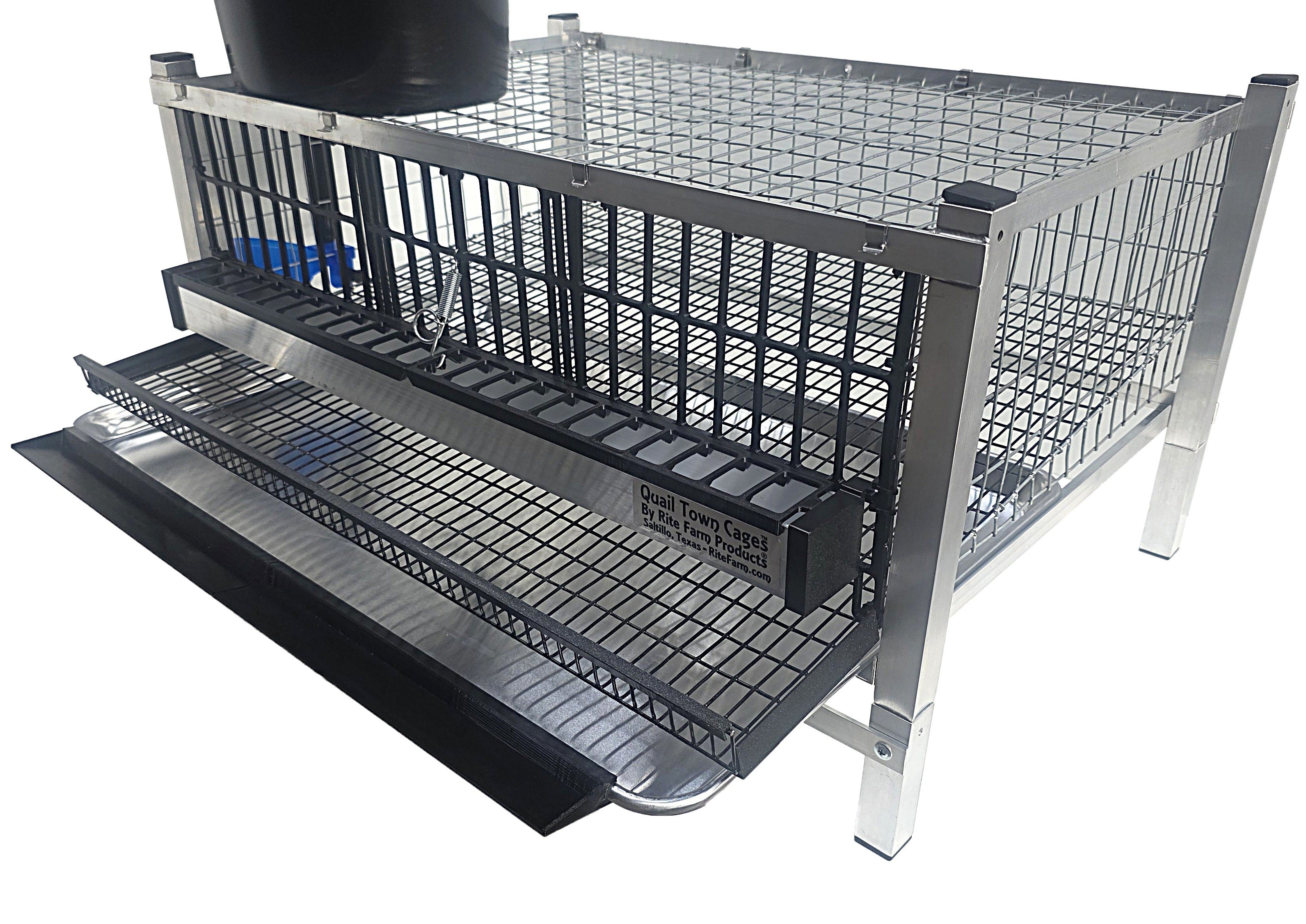 Quail Town Cages by Rite Farm Products - Optional Feed Saver Litter Tray Extension