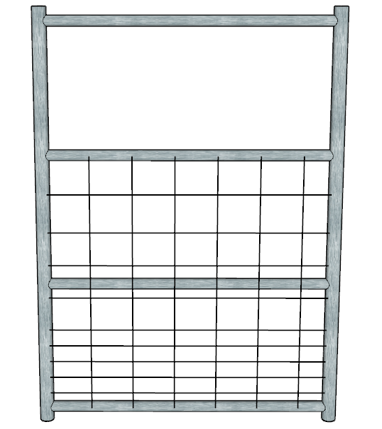 Galvanized 3 Ft Long 4 Rail with Mesh Panel for Small Livestock