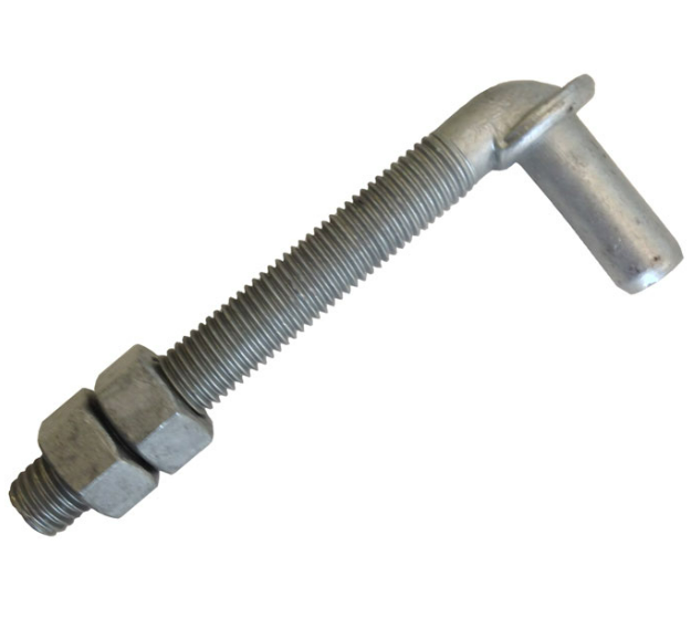 Galvanized 6 Inch J-Bolt for Installing Gate Panels to Metal Posts