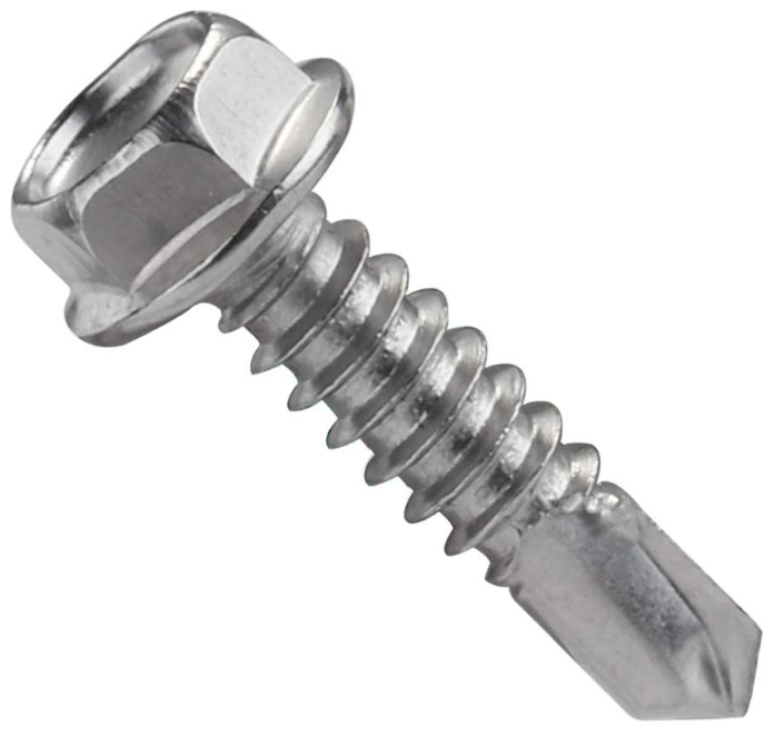 Galvanized #12 x 1" Self-Tapping Screw for Continuous Fencing Panel Hanger Brackets