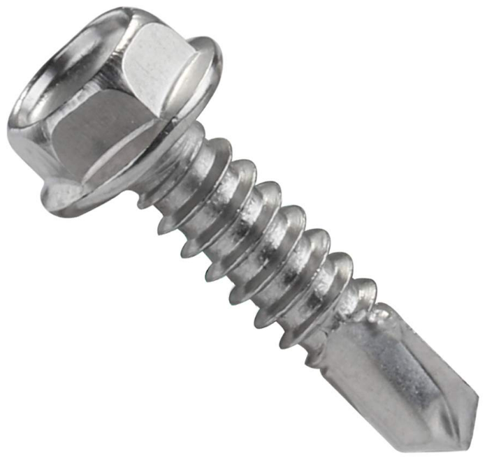 100 Pack of Galvanized #12 x 1" Self-Tapping Screws for Continuous Fen