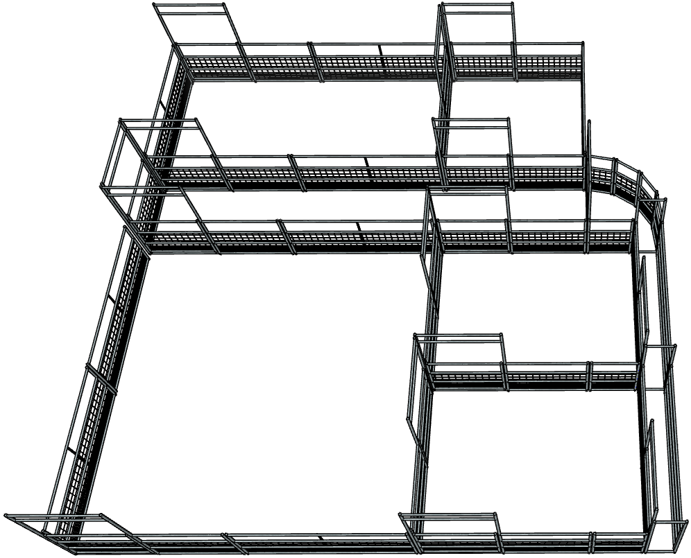 Galvanized 60-100 Head Goat/Sheep Working System 4-Rail with Mesh