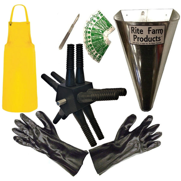Quail Processing kit, S8 plucker, Extra Small kill cone, & Scissors