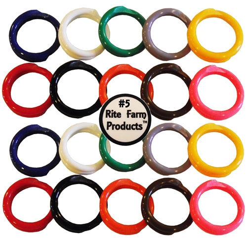 20 leg bands in 10 different colors #5 with a 5/16" inside diameter