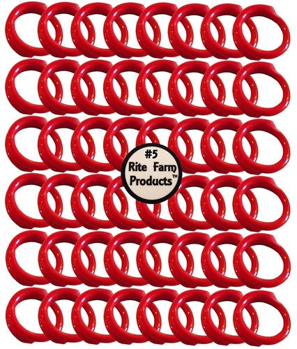 48 leg bands RED in color #5 with a 5/16" inside diameter