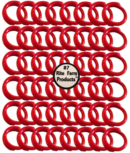 48 leg bands RED in color