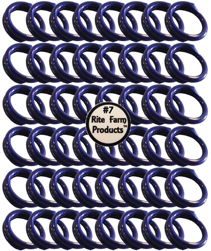 48 leg bands BLUE in color #7 with a 7/16" inside diameter