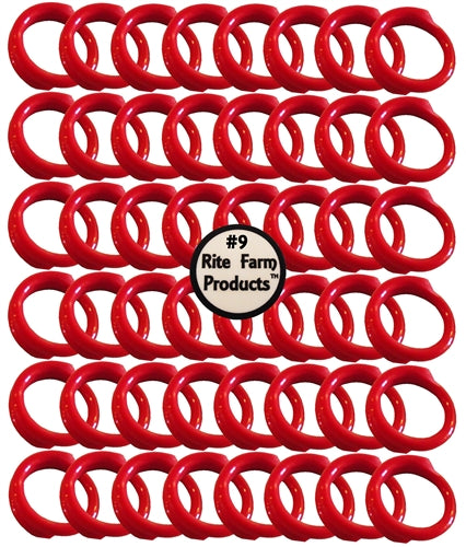 48 leg bands RED in color #9 with a 9/16" inside diameter