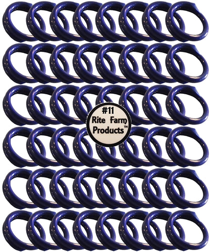 48 leg bands BLUE in color #11 with a 11/16" inside diameter