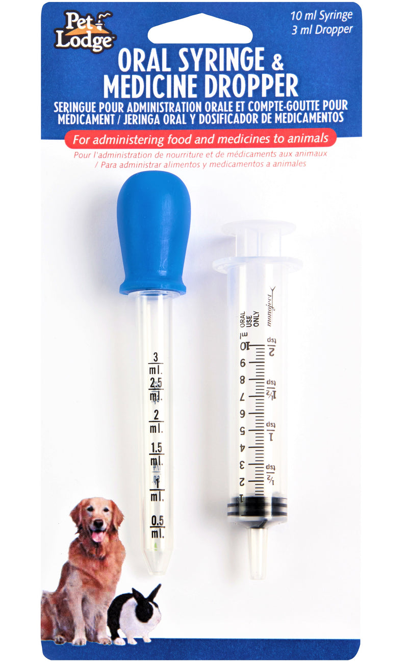 Pet Lodge Oral Syringe & Medicine Dropper for Animals Administer Food & Medicine to Your Pet