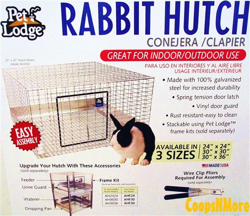 Miller Pet Lodge AH2424 wire cage rabbit hutch