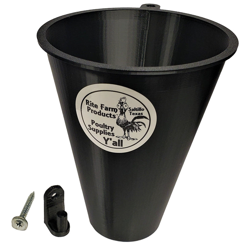 2 Pack of Extra Small Poly Quail Processing Kill Cones with Mounts & Screws