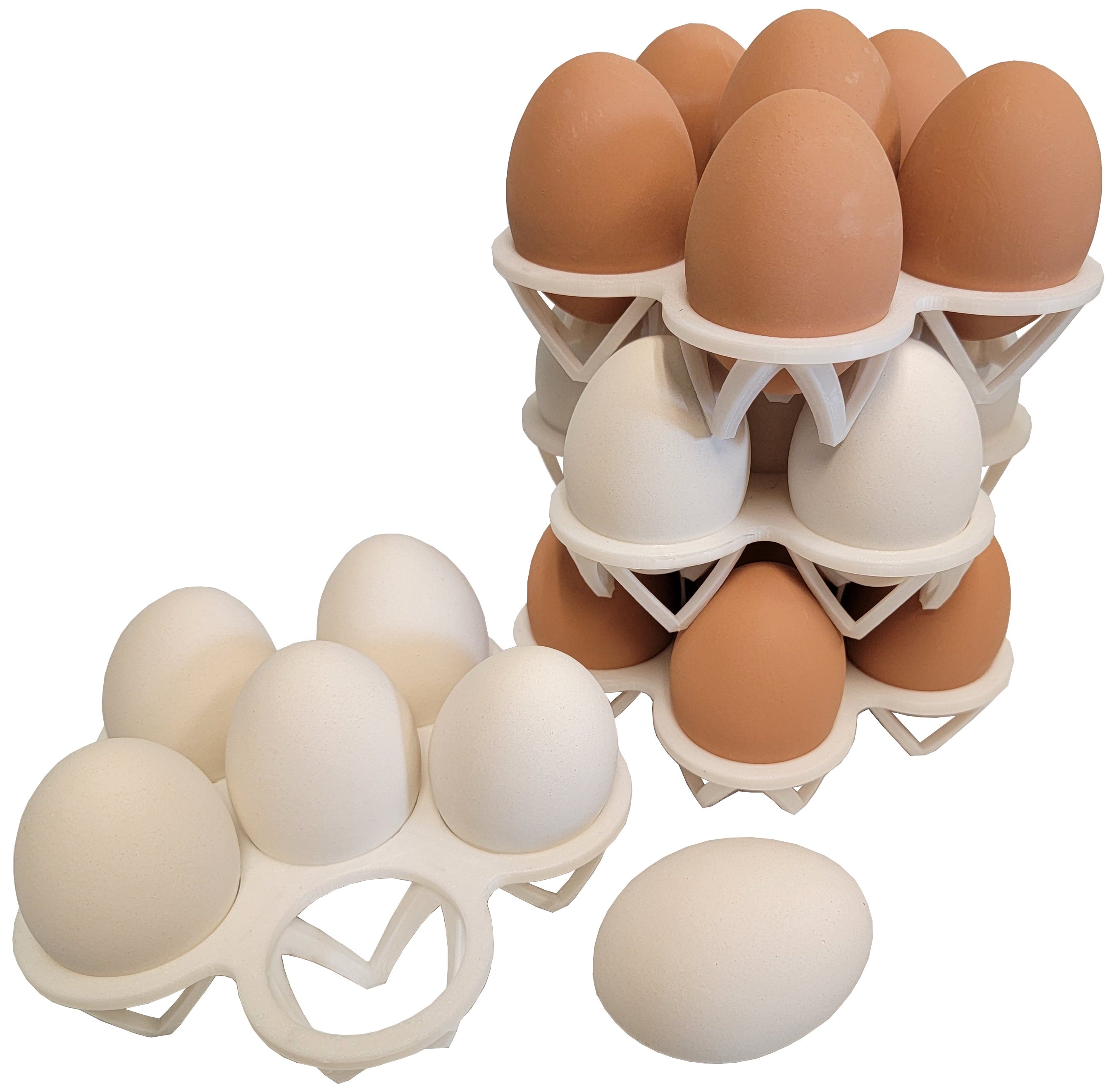 4 Pack of Rite Farm Products 6 Chicken Egg Poly Stacking Trays For 24 Eggs Total