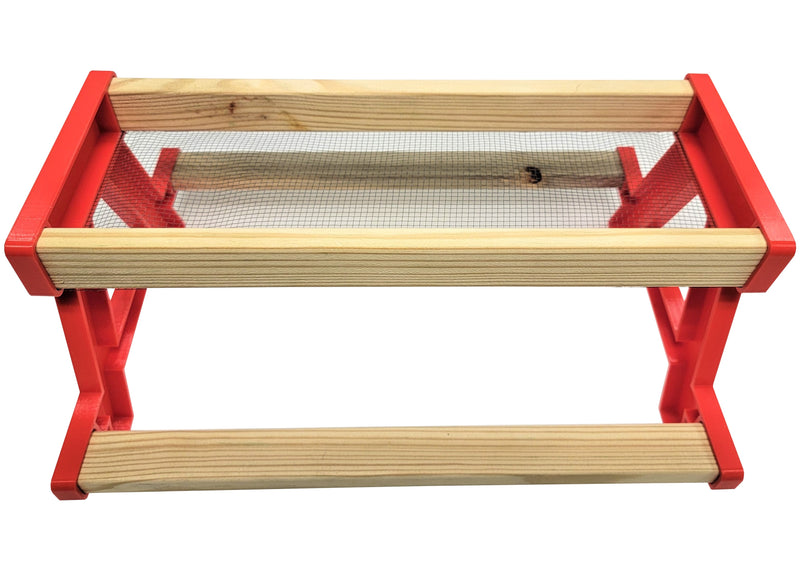 16 Inch Long Red Chicken Picnic Table Chicknic Treat Feeder Bench