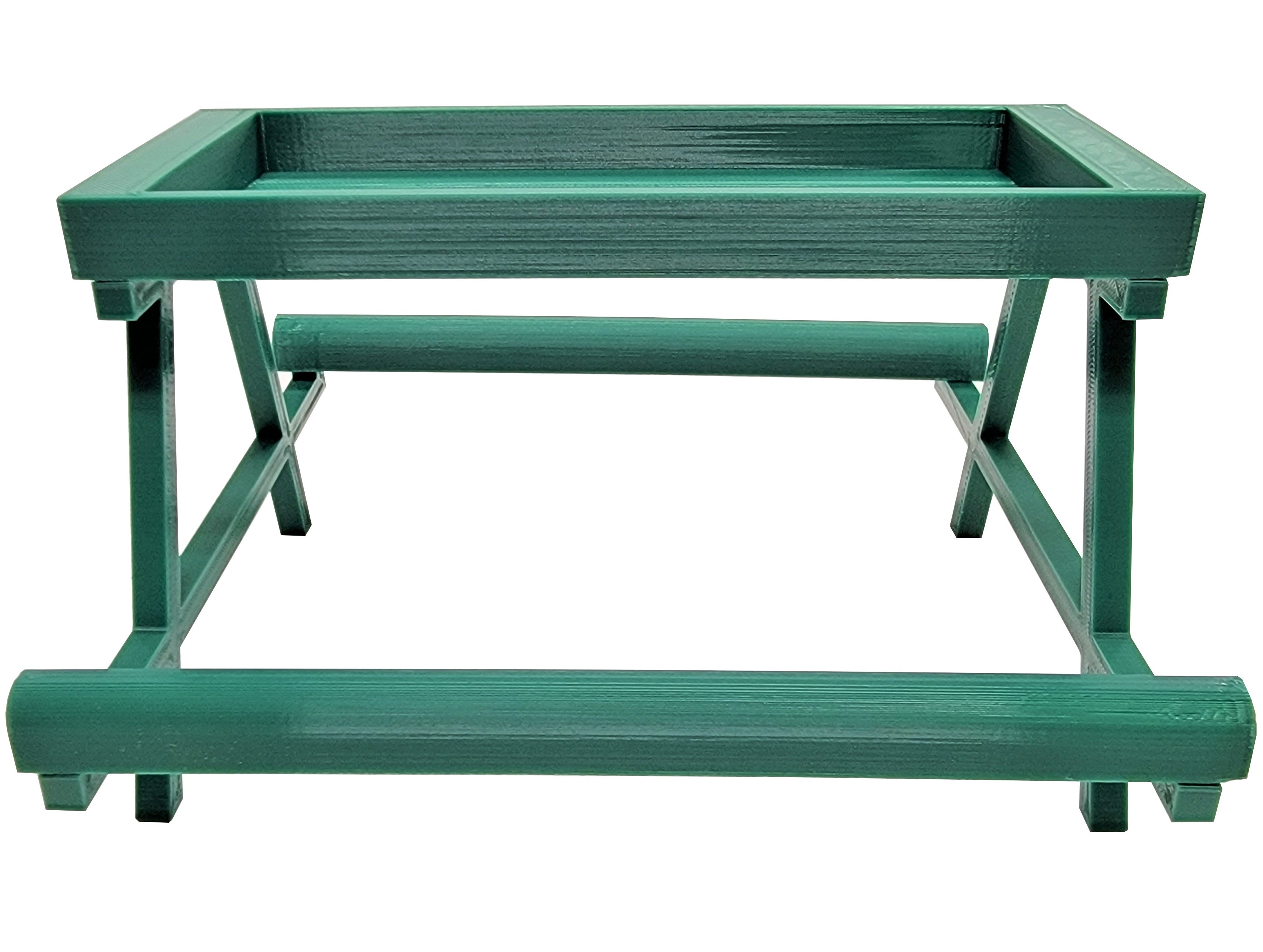 7 Inch Long Green Chick Picnic Table Chicknic Treat Feeder Bench