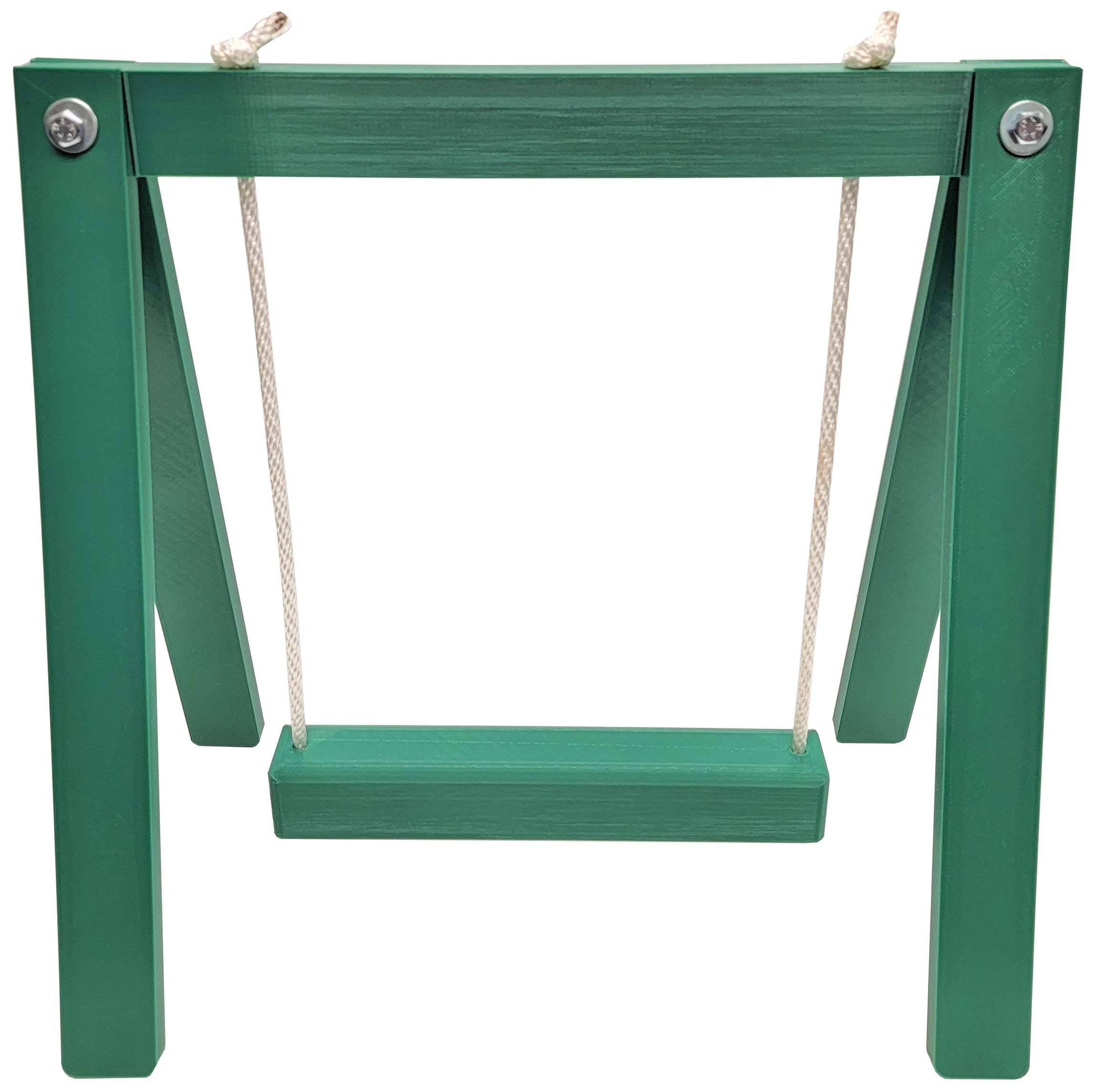15 Inch Tall Green Chicken Swing Set Poultry Perch