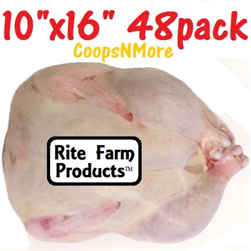 48 Pack of 10x16 Poultry Shrink Bags Chicken Freezer